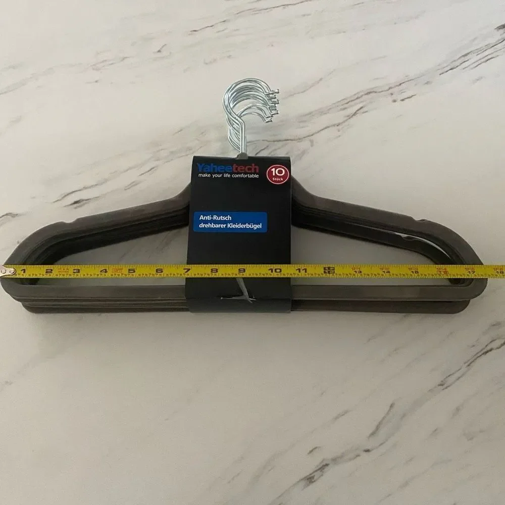 NEW Set 10 Gray Velvet Slim Clothes Hangers